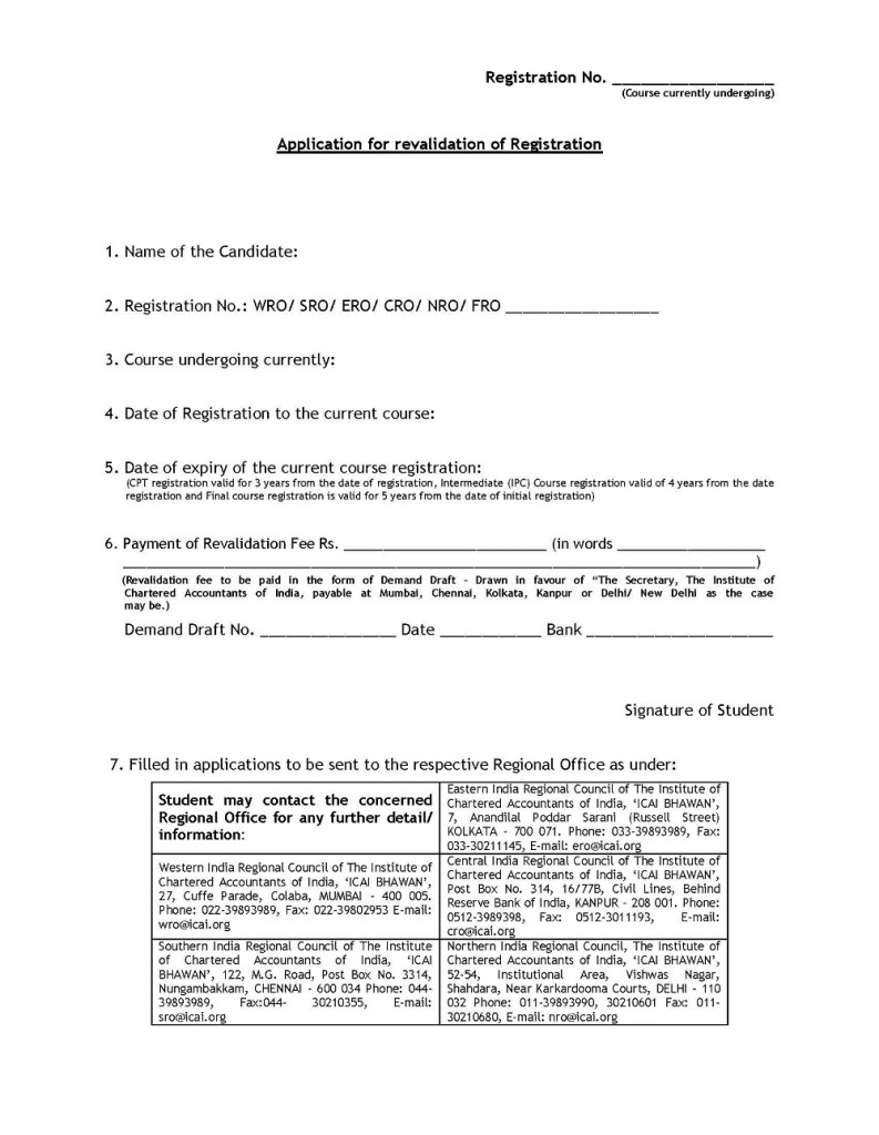revalidation form for cpt ipcc final