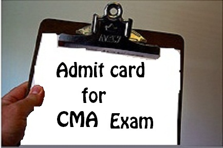  admit card for cma