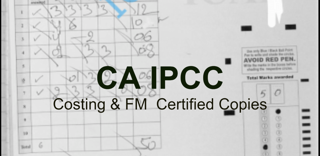 CA IPCC Costing & FM Certified Copies